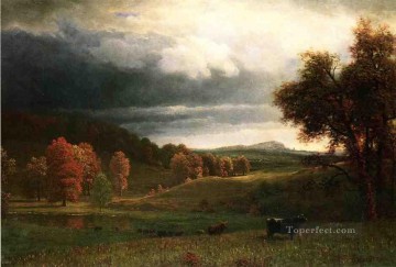  autumn Oil Painting - Autumn Landscape The Catskills Albert Bierstadt